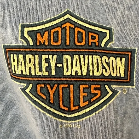 Vintage 90s Harley-Davidson Henley T-Shirt Sz XL Southern Nevada Las Vegas - Picture 3 of 6